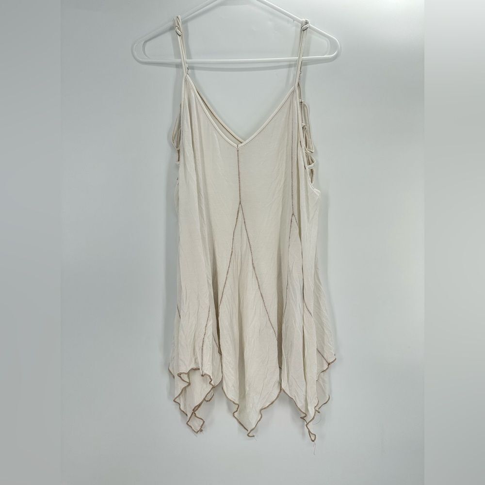 POL Sleeveless Swing Top Uneven Hem Relaxed Fit Size Small